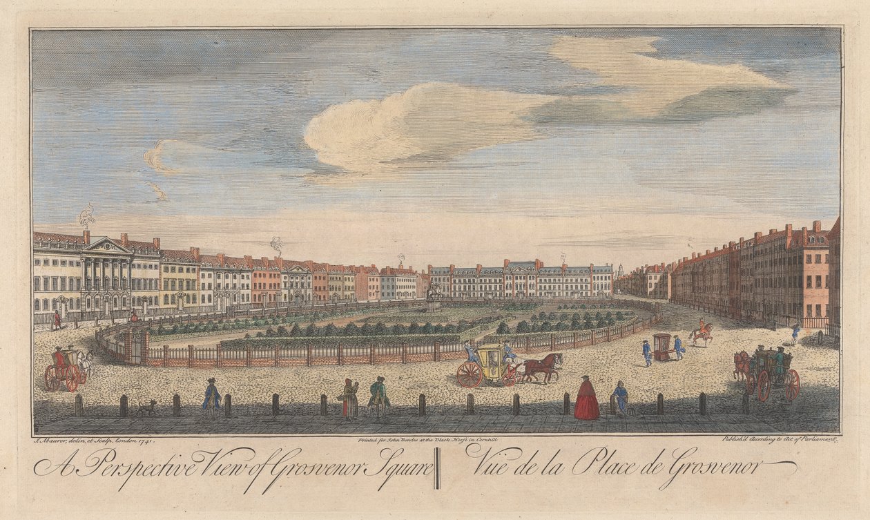 A Perspective View of Grosvenor Square by John Maurer