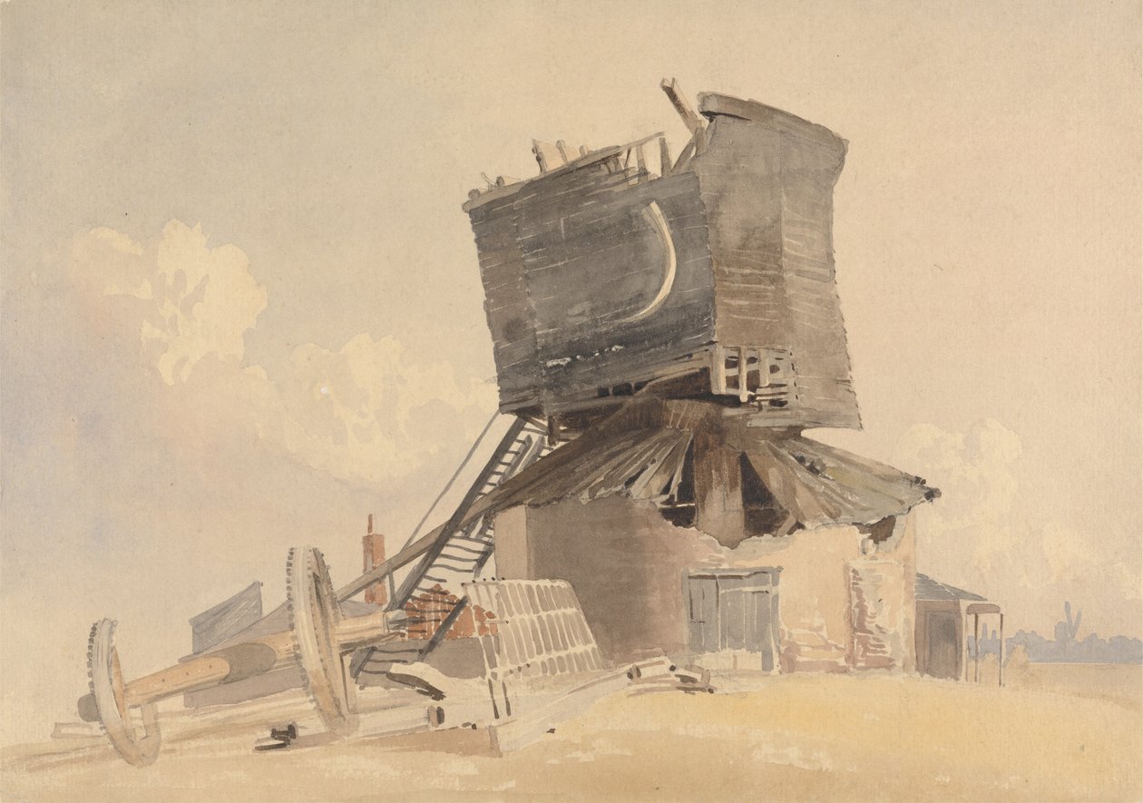 A Storm Damaged Windmill by John Middleton
