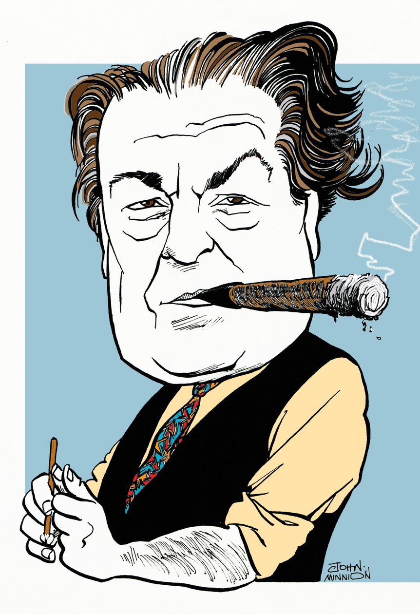 Heitor Villa-Lobos with cigar by John Minnion