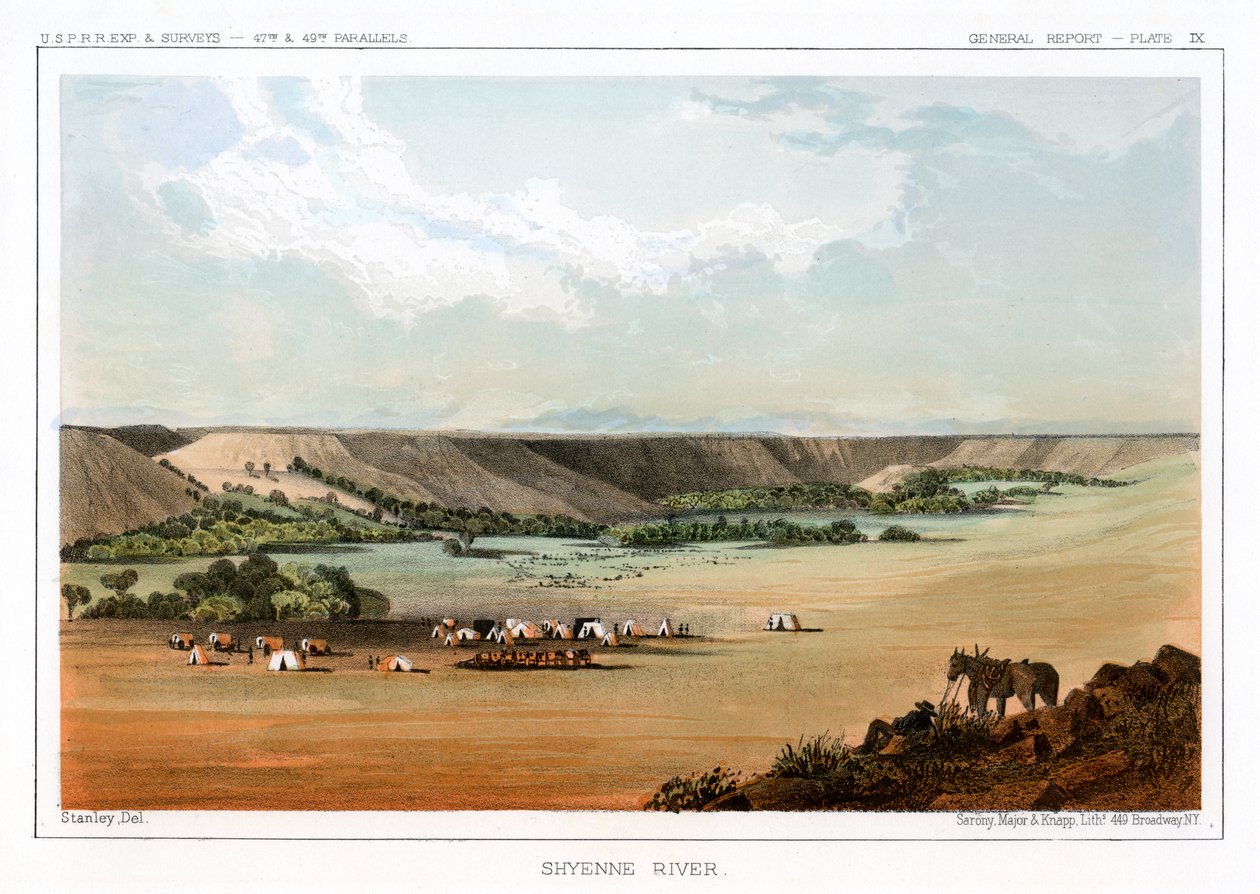 Cheyenne River, USA by John Mix Stanley