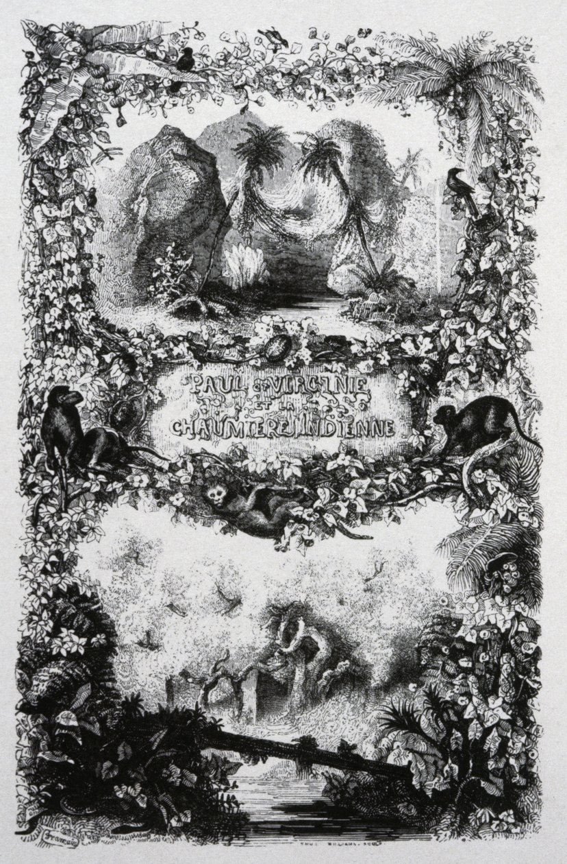 Paul and Virginia, c.1860-1870 (engraving) by John Orrin Smith
