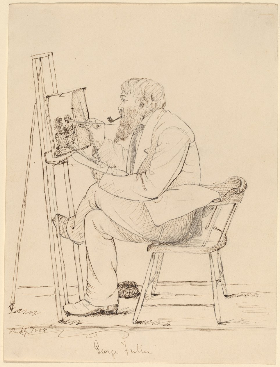 Sketching - George Fuller by John Quincy Adams Ward