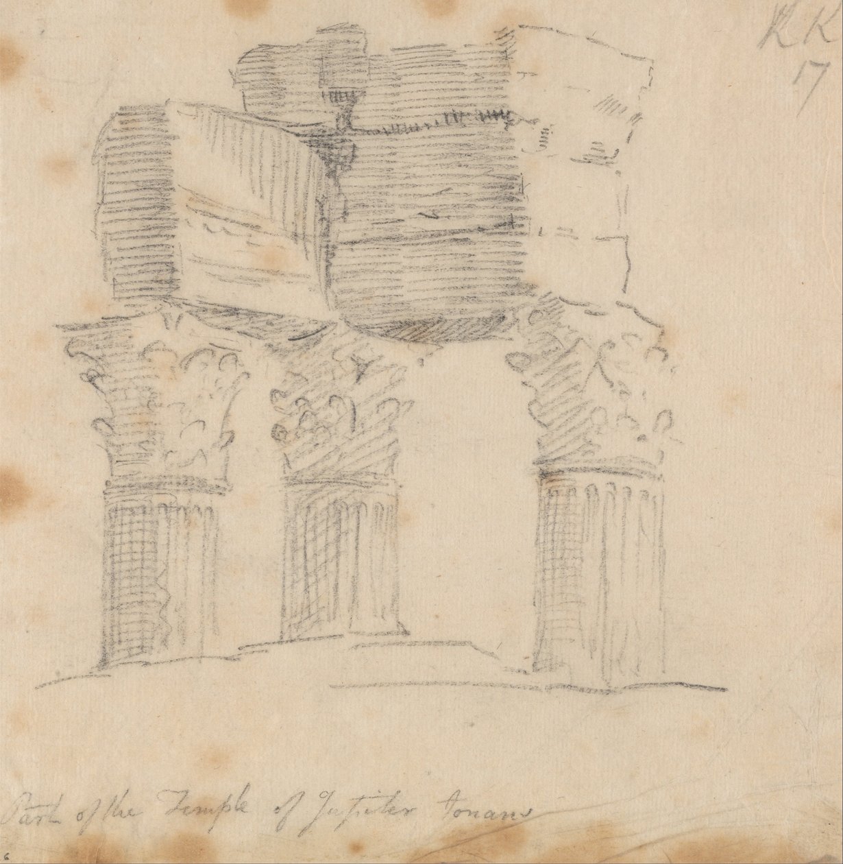 Temple of Jupiter Tonans by John Robert Cozens