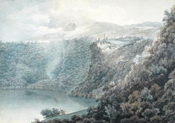 The Lake and Town of Nemi by John Robert Cozens