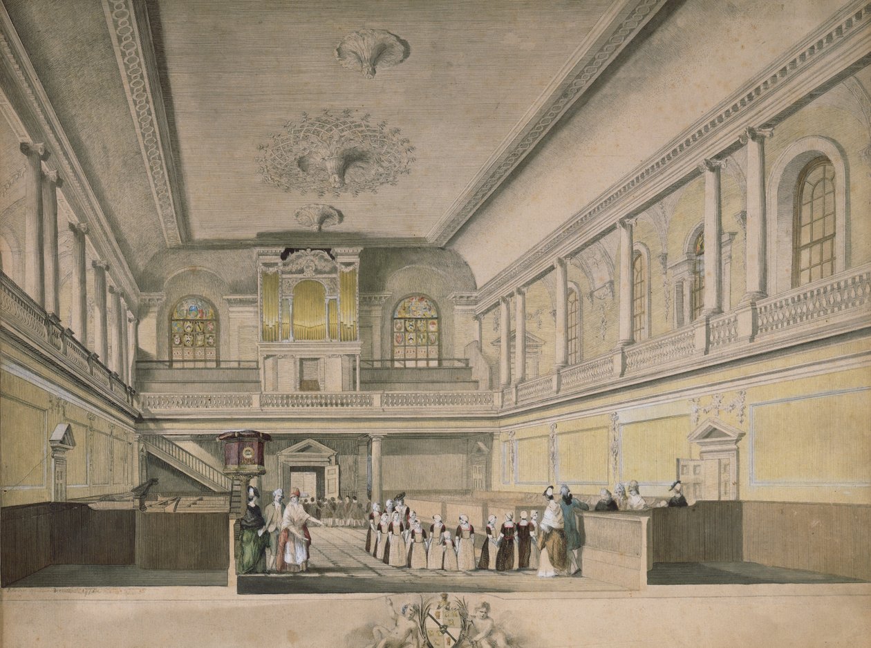 The Foundling Hospital Chapel looking West, 1773 by John Sanders