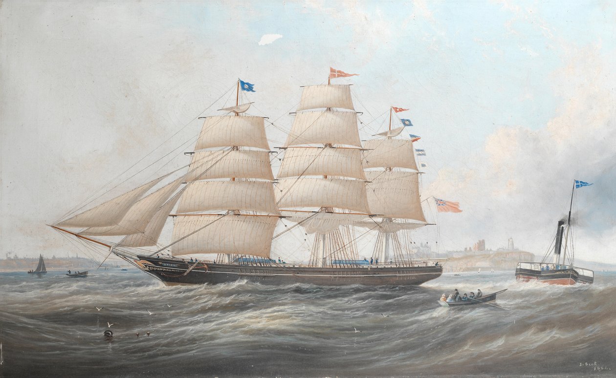 The Ship Utinia off Tynemouth by John Scott