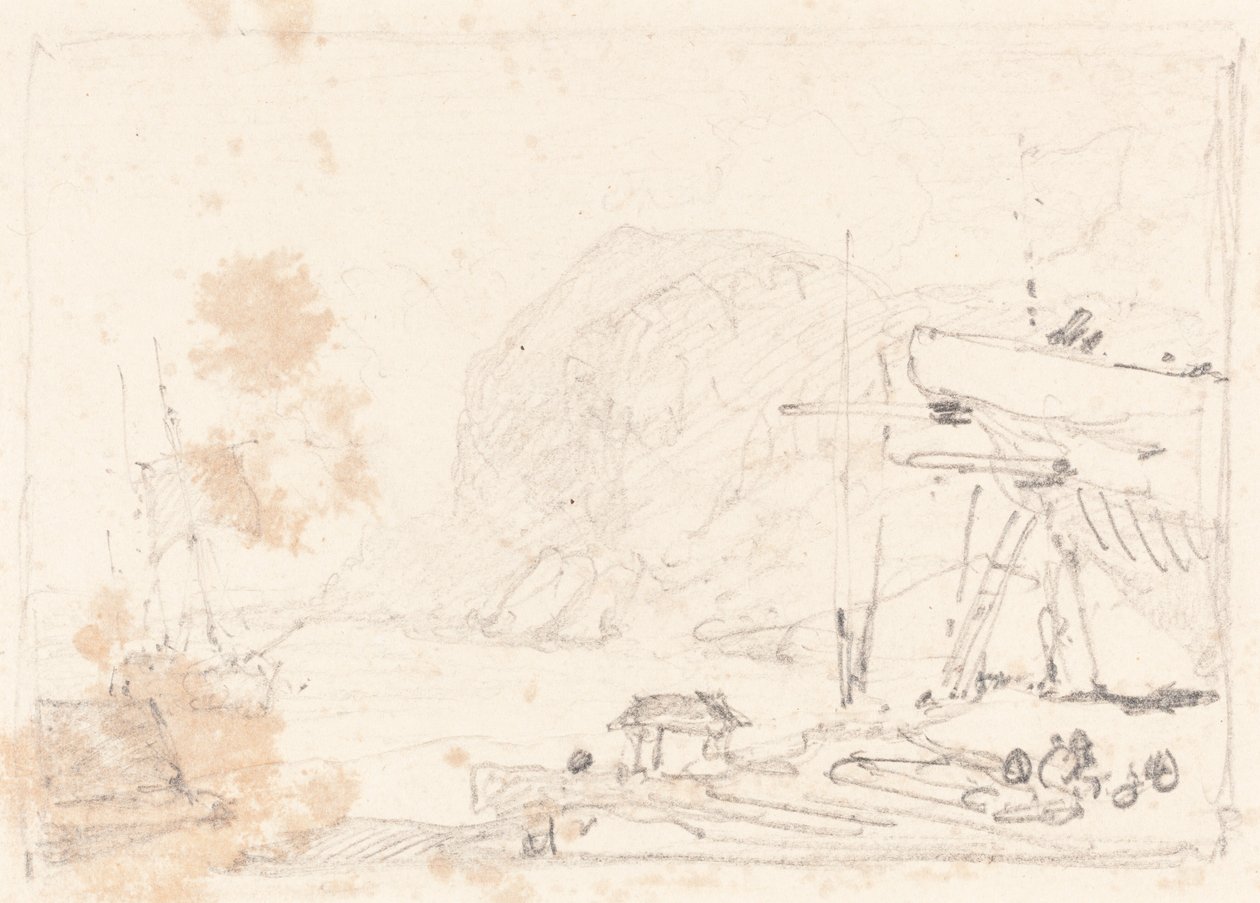 A Dry Dock by John Sell Cotman