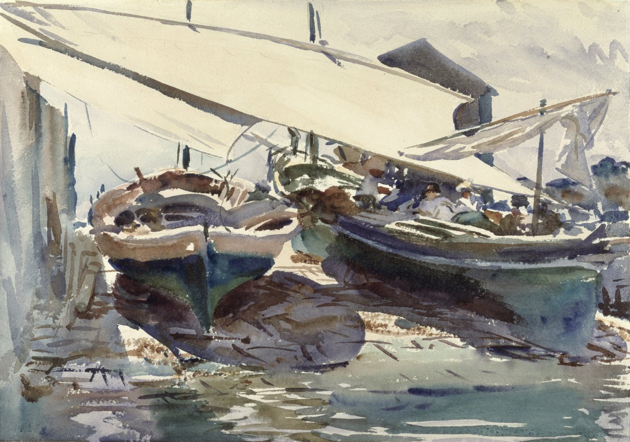 Boats Drawn Up by John Singer Sargent