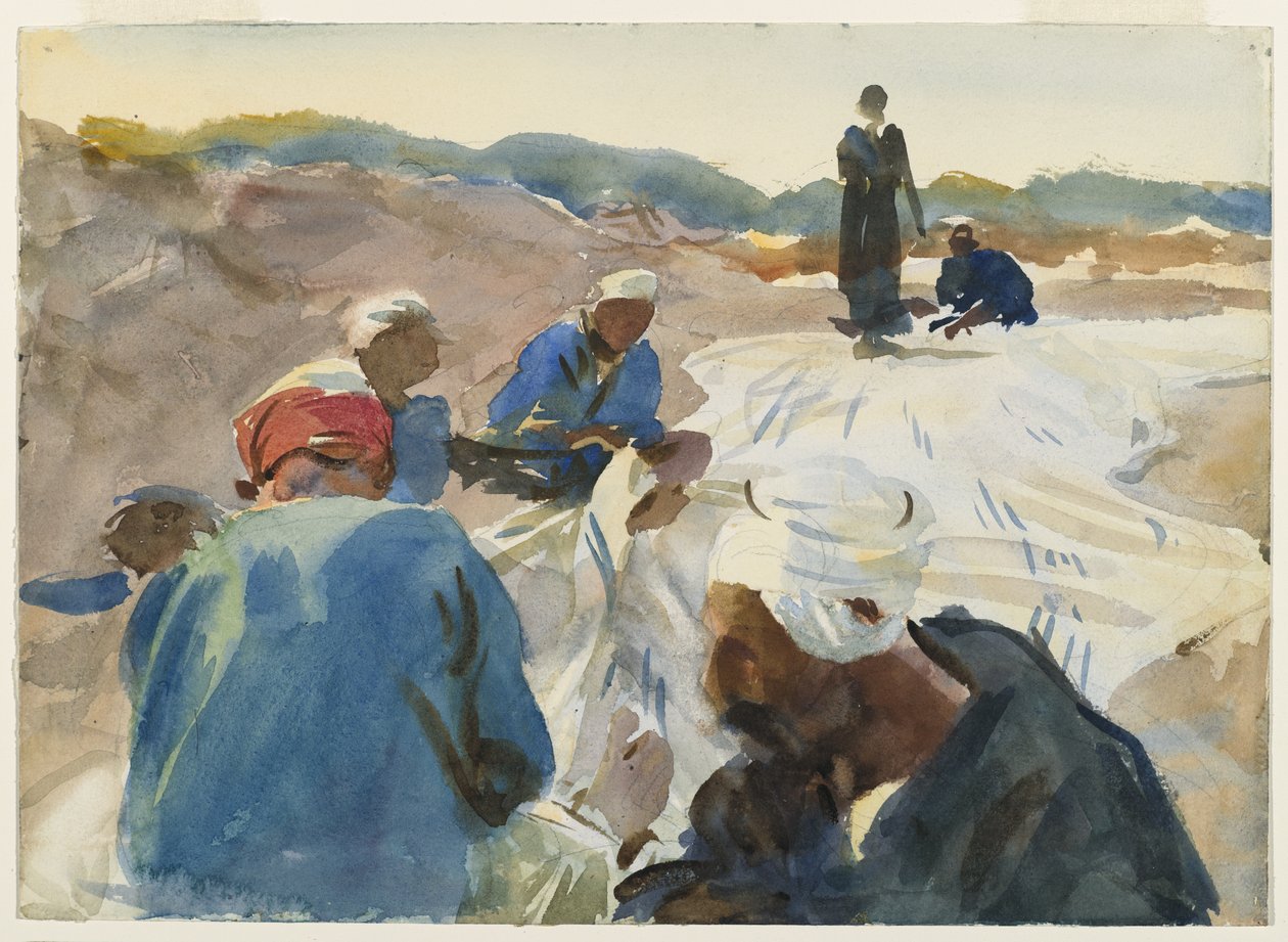 Mending a Sail by John Singer Sargent