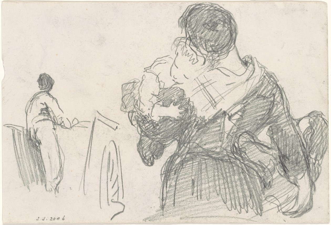 Mother and Child (recto) by John Singer Sargent