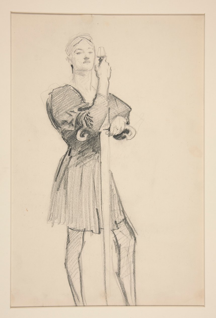 Standing Figure with a Spear by John Singer Sargent