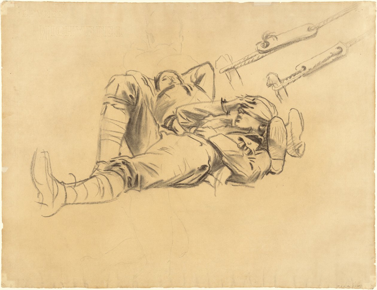 Studies for "Gassed" (recto) by John Singer Sargent