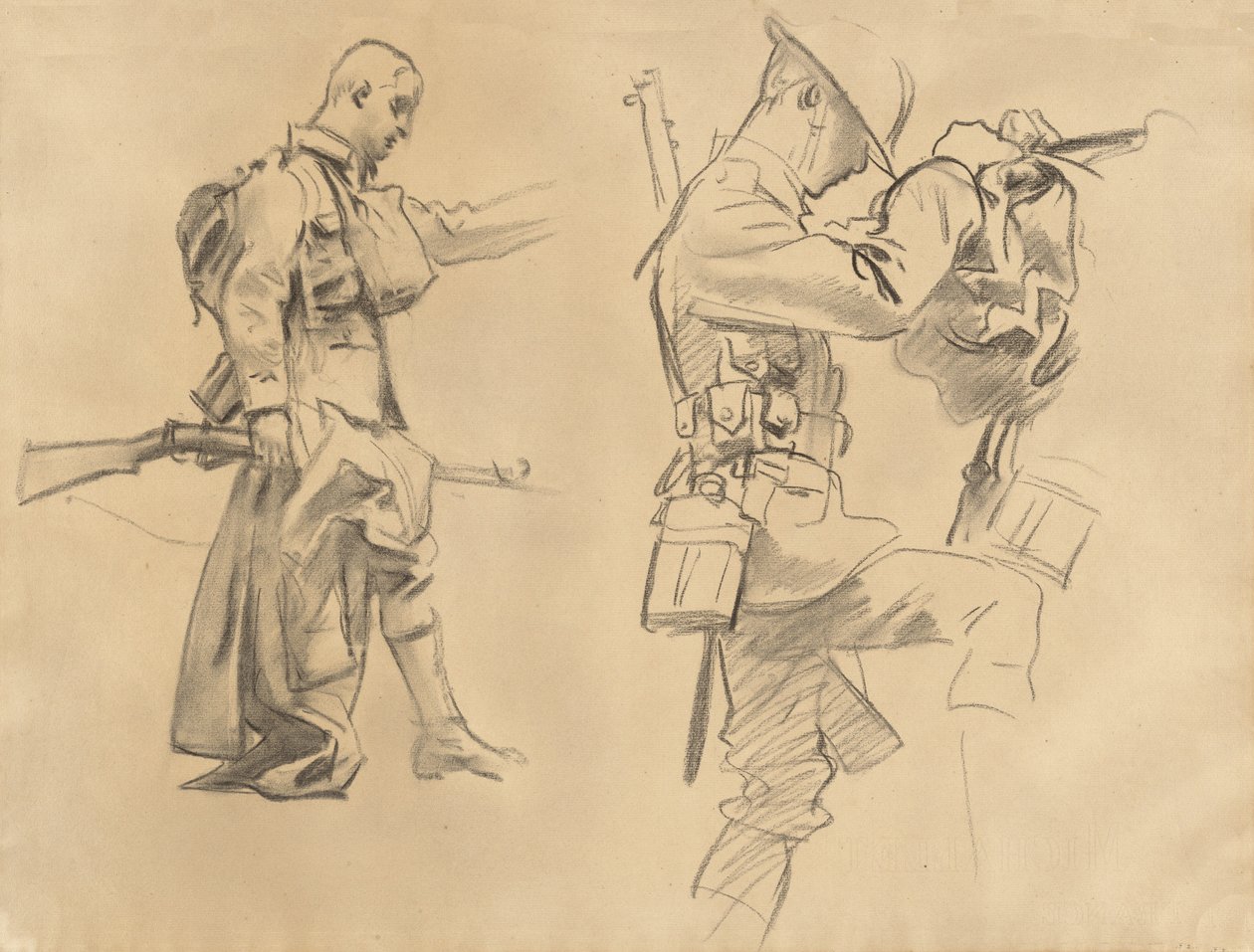 Studies for Gassed [recto] by John Singer Sargent