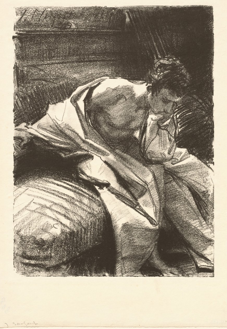 Study of a Seated Man by John Singer Sargent