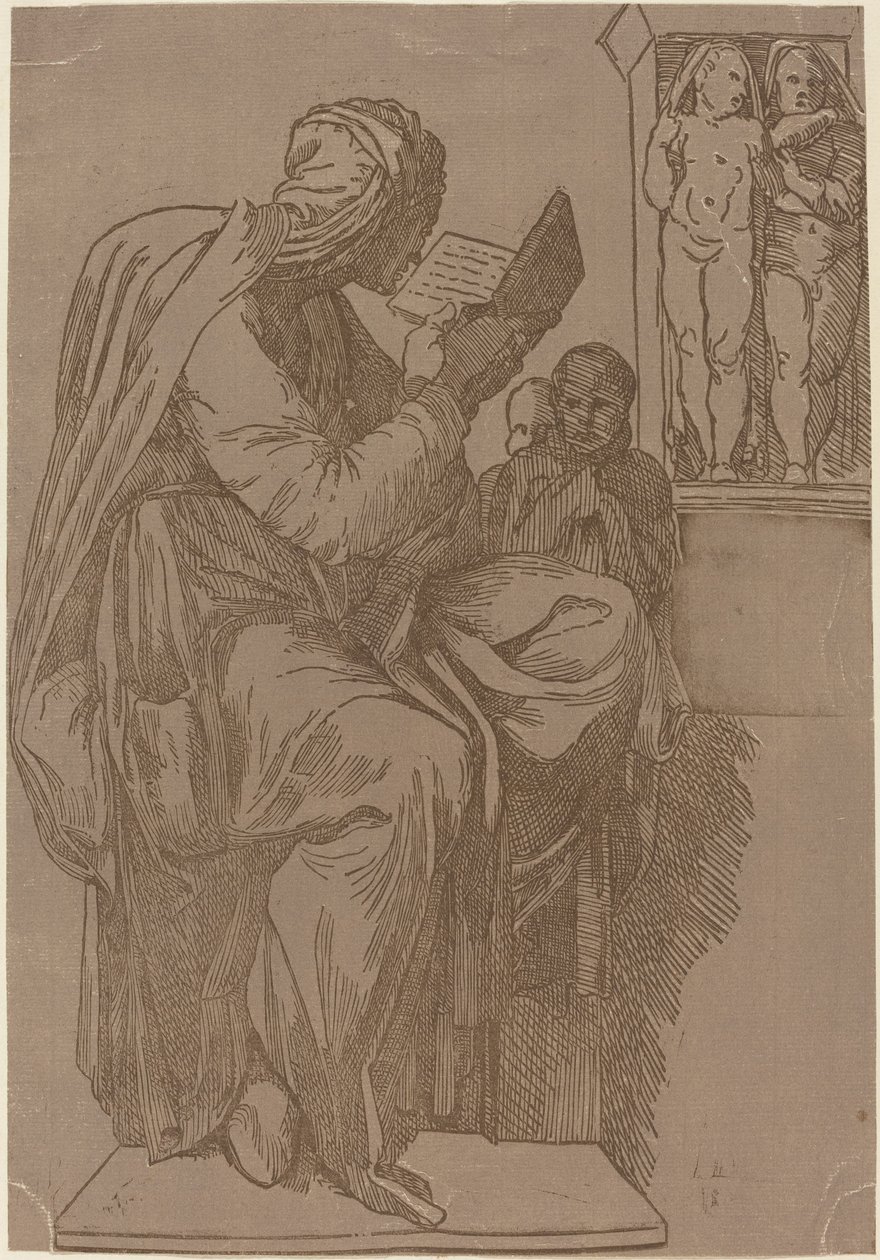 A Sibyl Reading by John Skippe after Michelangelo