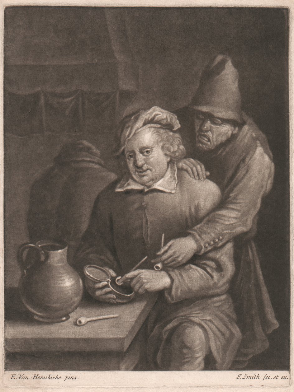 A Smoker Seated at Table by John Smith