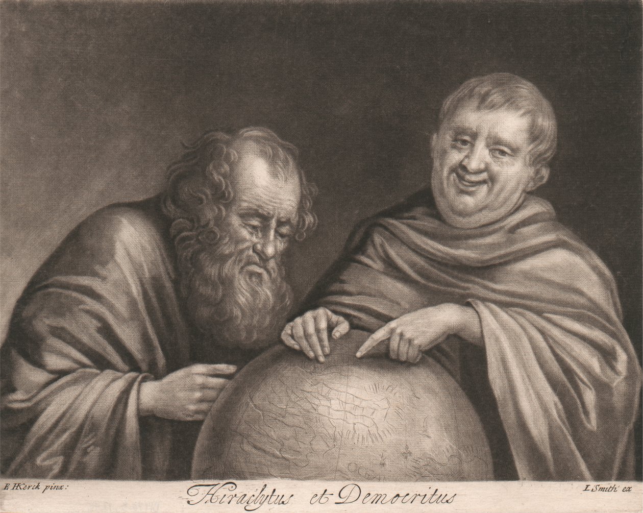 Heraclitus and Democritus by John Smith