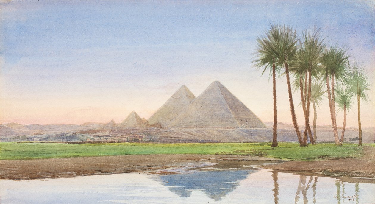 The Pyramids at Gizah (2nd study) by John Somerscales