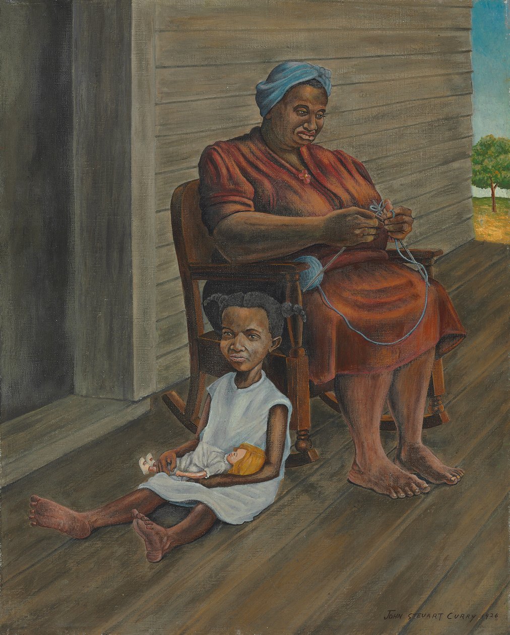 On the Porch by John Steuart Curry
