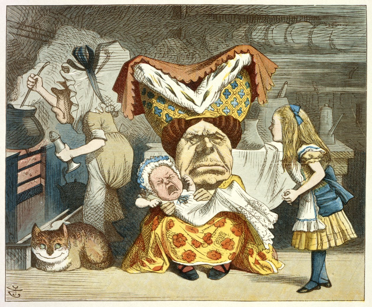 Alice and the Duchess by John Tenniel