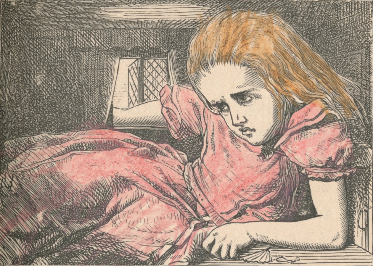 Alice, as she grows larger by John Tenniel