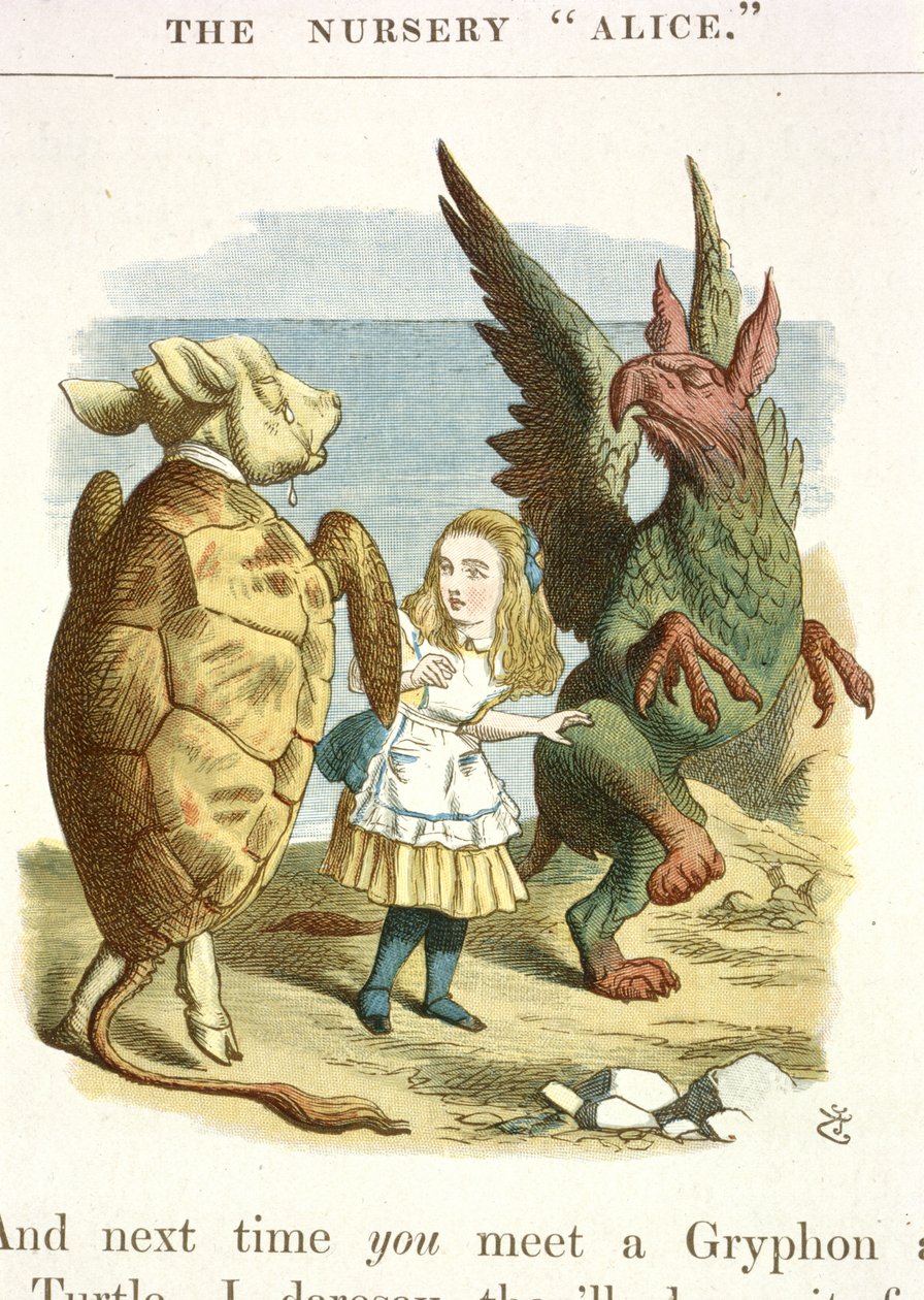 Mock Turtle and Gryphon by John Tenniel
