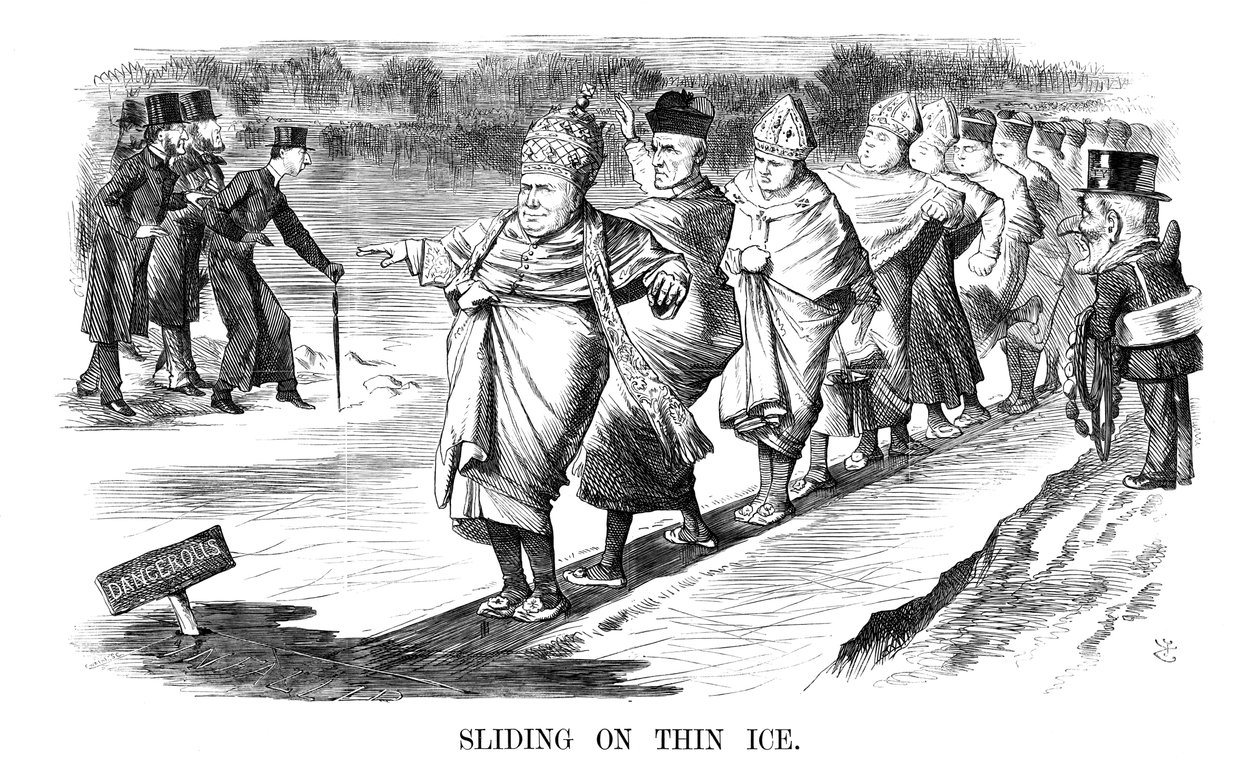 Sliding on Thin Ice by John Tenniel