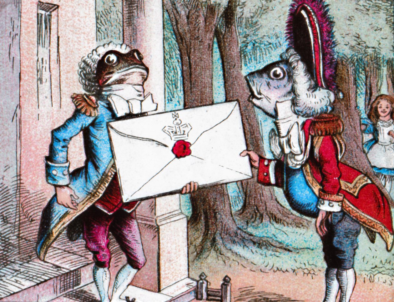 The Frog Footman Delivers the Invitation by John Tenniel