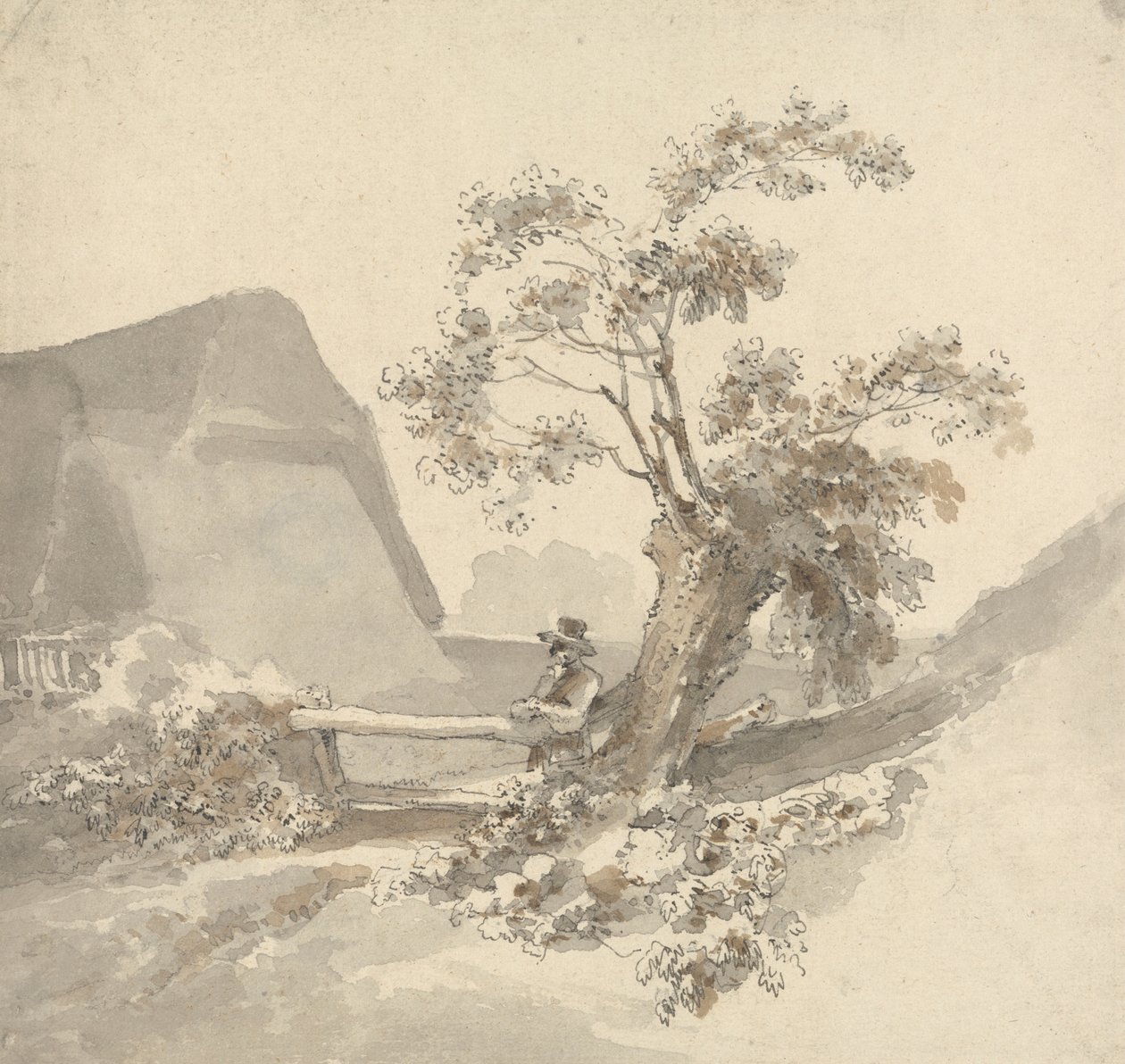 Man Beside a Stile by John Thomas Smith