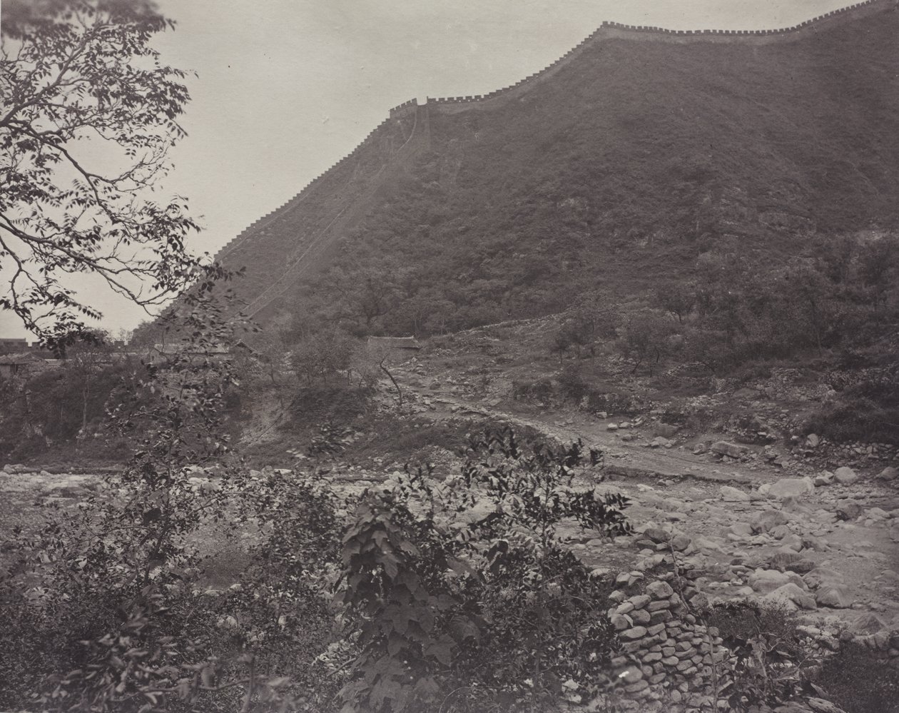 View of the Great Wall, China by John Thomson