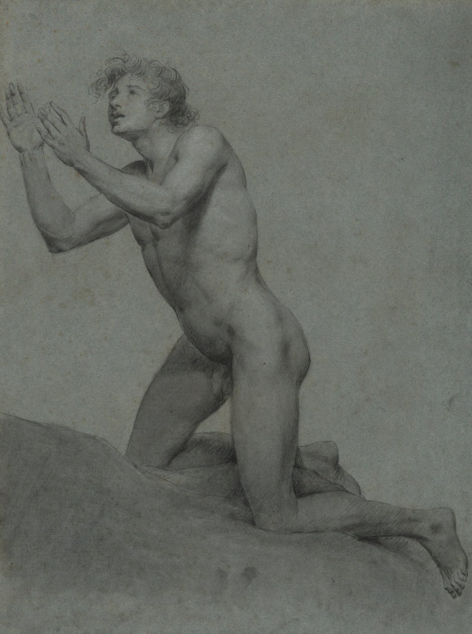 Sketch of a Male Nude - Life Study by John Trumbull