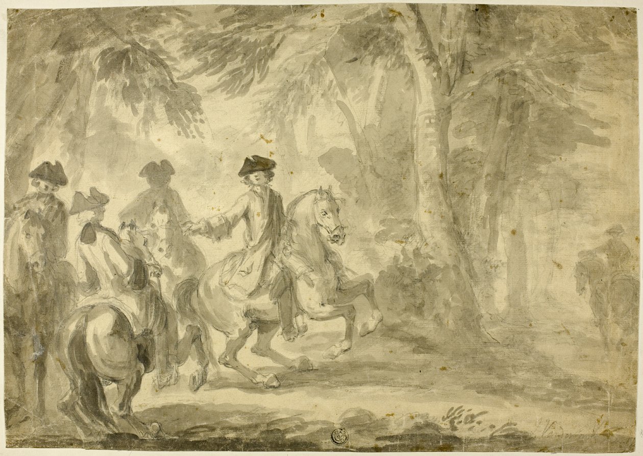 Riders in Park by John Vanderbank