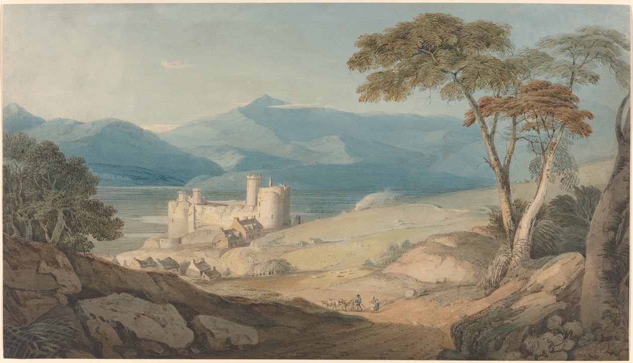 Harlech Castle and Snowdon by John Varley