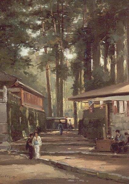 Japanese Street Scene by John Varley