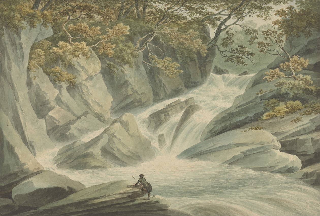 Hafod: Upper Part of the Cascade by John Warwick Smith