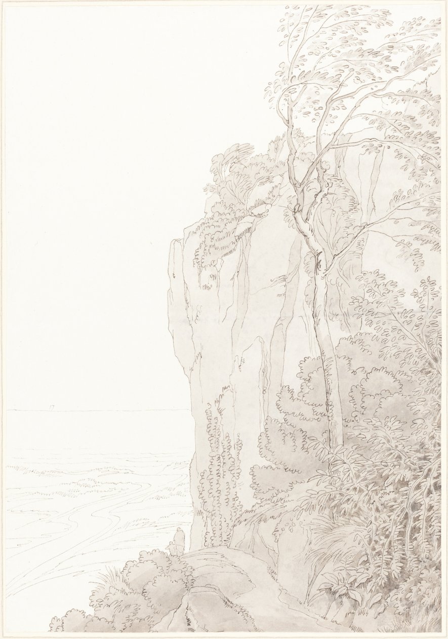 Sheer Cliffs above a Coastal Road by John White Abbott