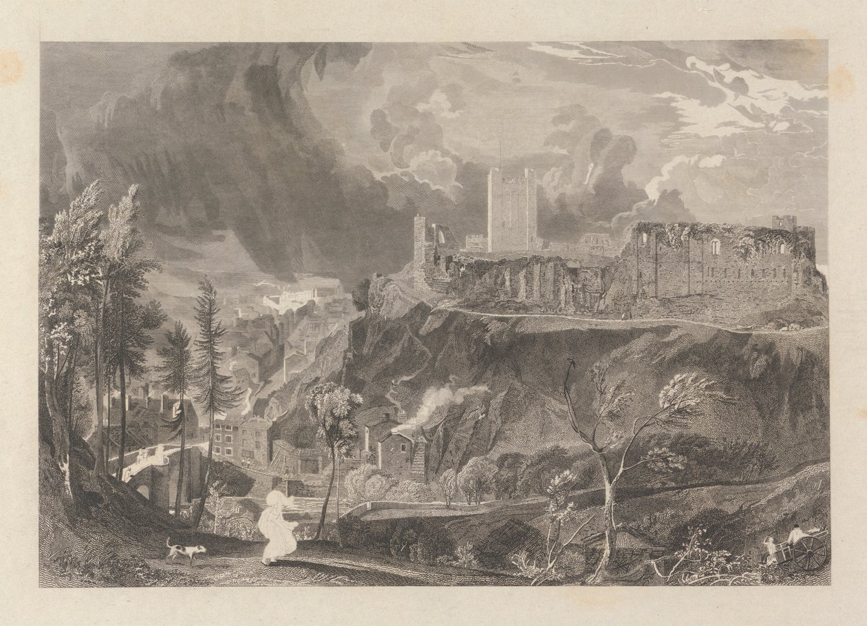 Richmond Castle and Town by John Wykeham Archer