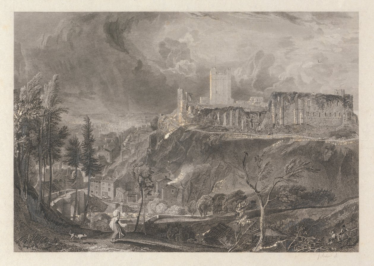 Richmondshire Castle and Town by John Wykeham Archer