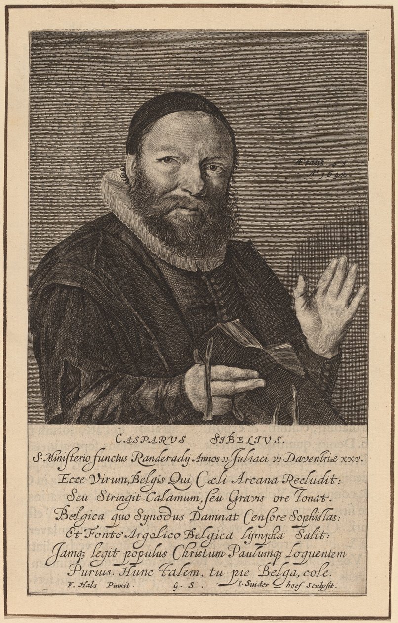 Caspar Sibelius by Jonas Suyderhoff after Frans Hals