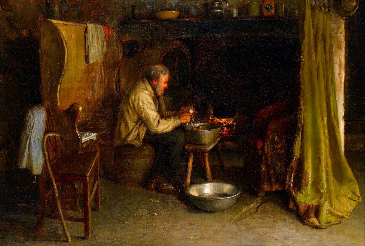 Peeling the Potatoes, 1900 by Jonathan Pratt