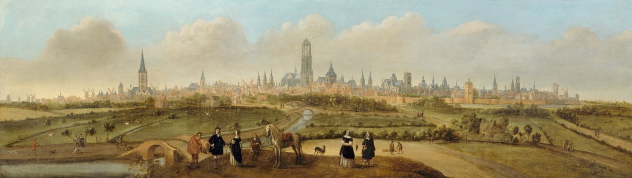 View on the City of Utrecht by Joost Cornelisz. Droochsloot