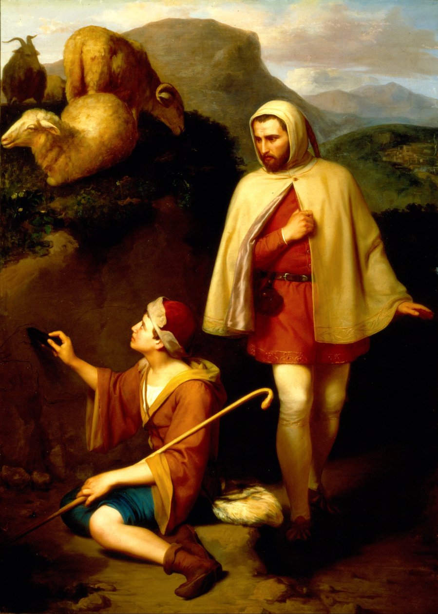 Giotto and Cimabue by José María Obregón