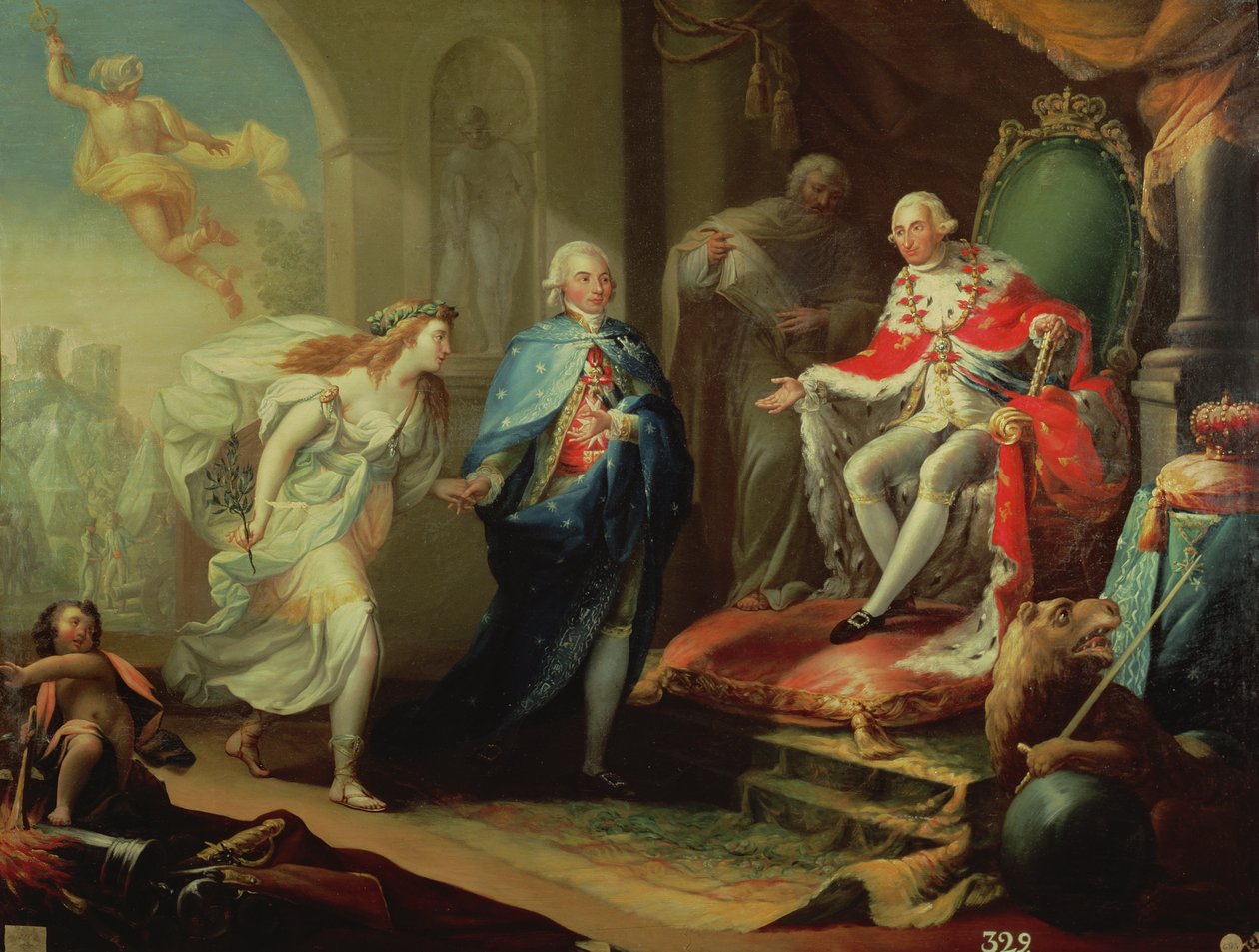Godoy Presenting Peace to Charles IV, 1796 by José Aparicio
