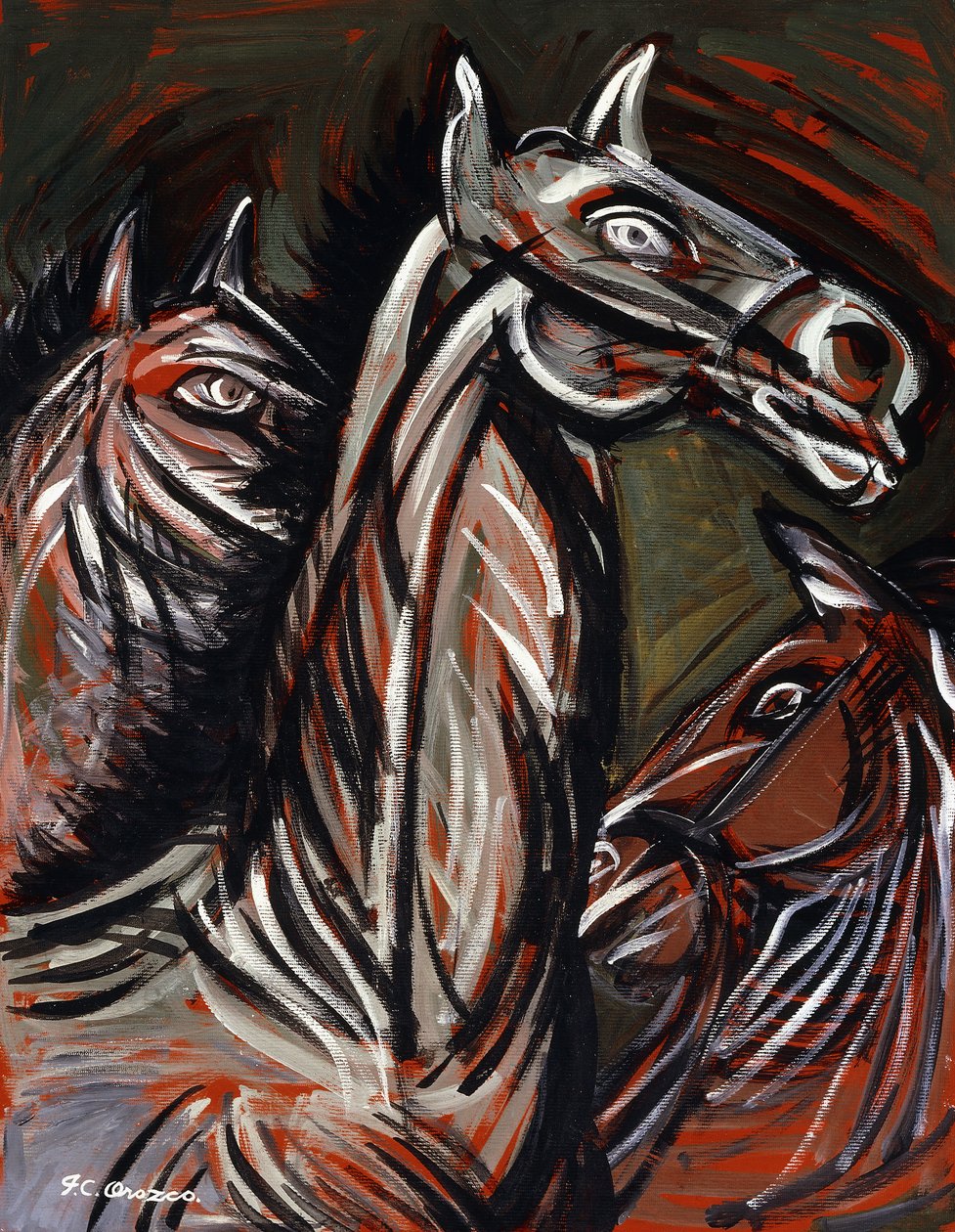 Horses by José Clemente Orozco