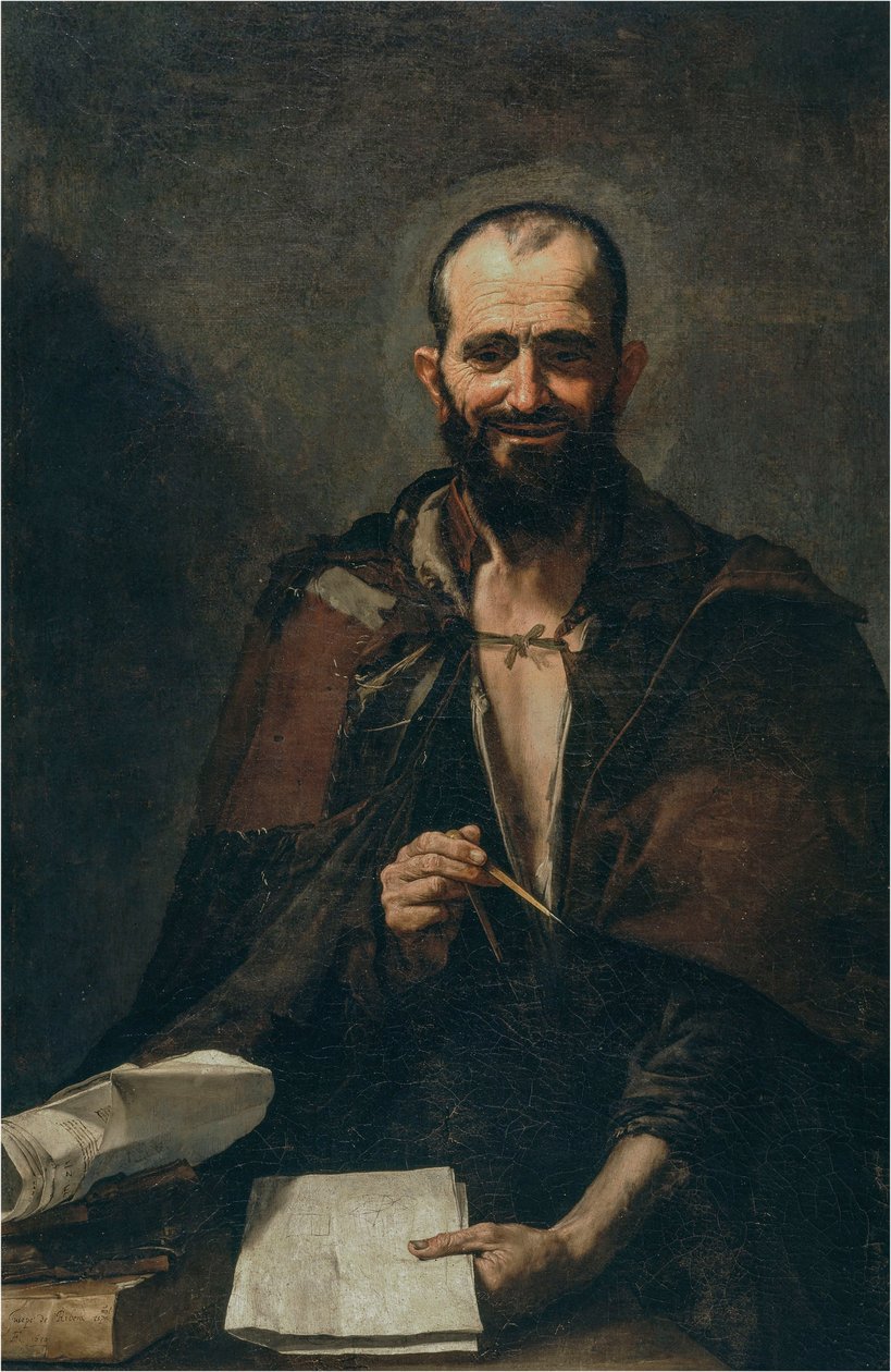 Democritus, 1630 by José Ribera de
