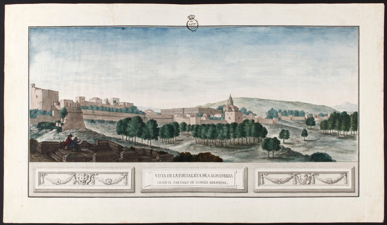View of the Alhambra in Granada by José de Hermosilla