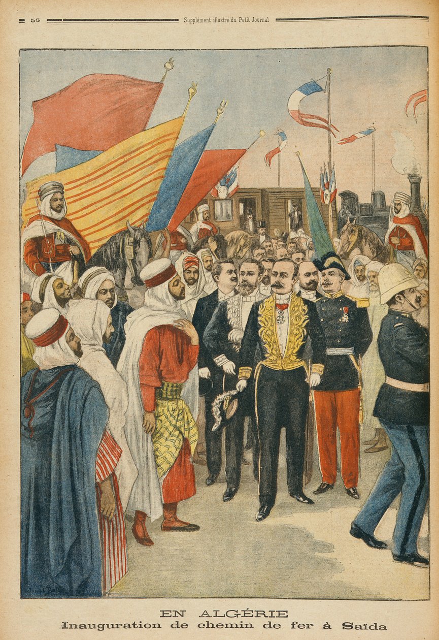 Opening of the Saida Railway in Algeria, illustration from 