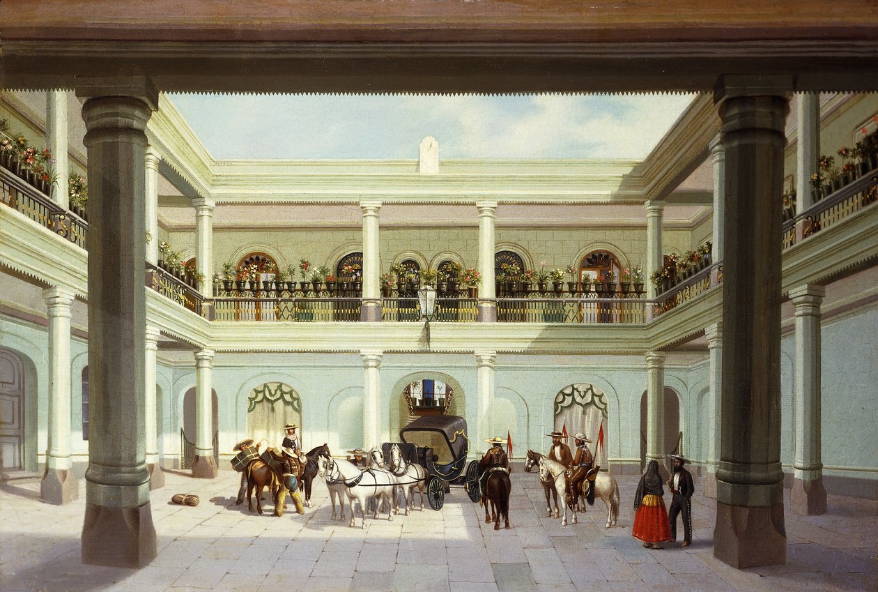 Courtyard View by Jose Agustin Arrieta