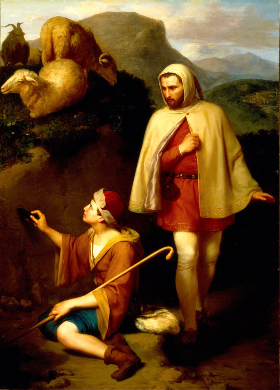 Giotto and Cimabue by José María Obregón