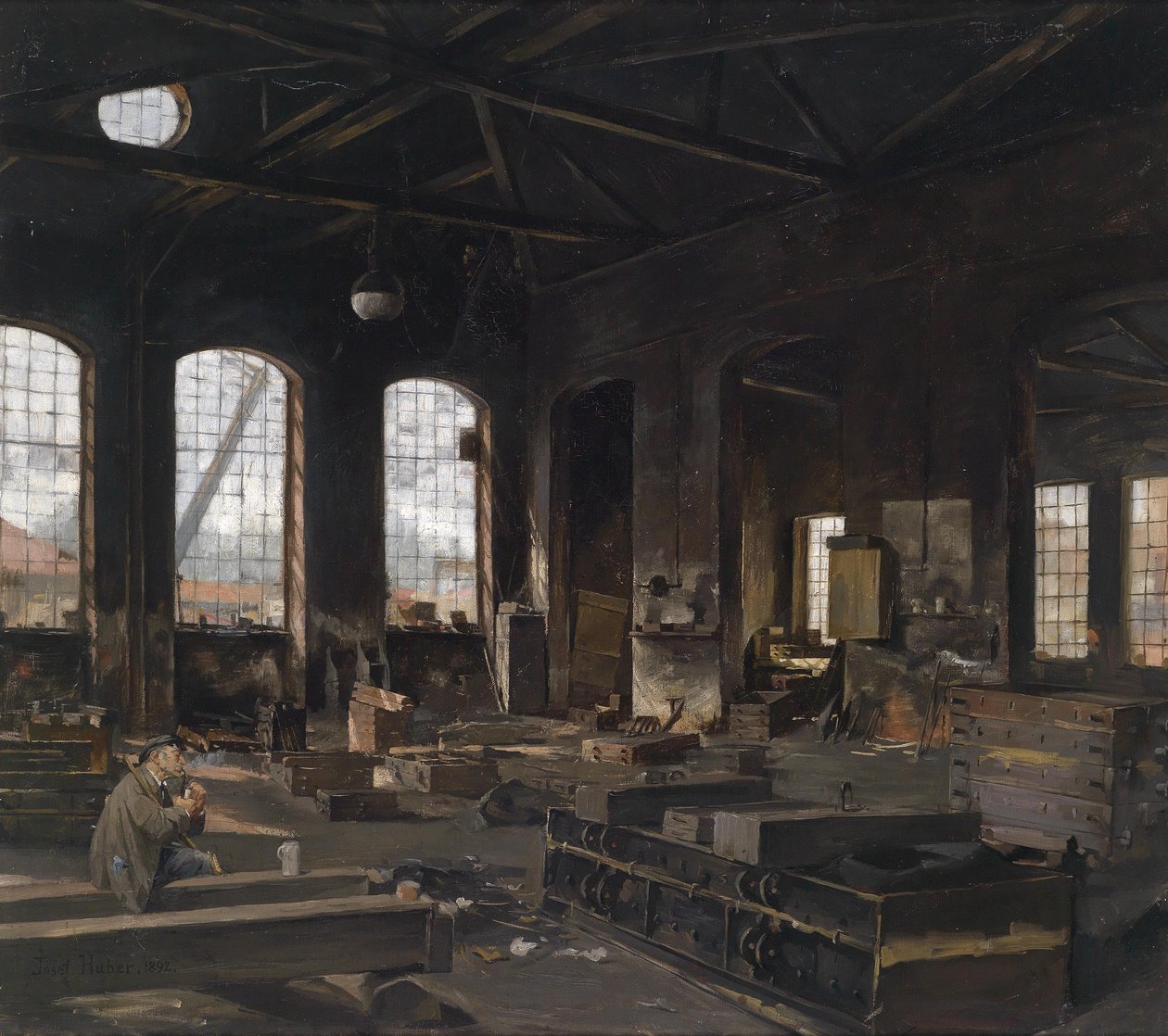 Leisure Hour in the Workshop by Josef Huber